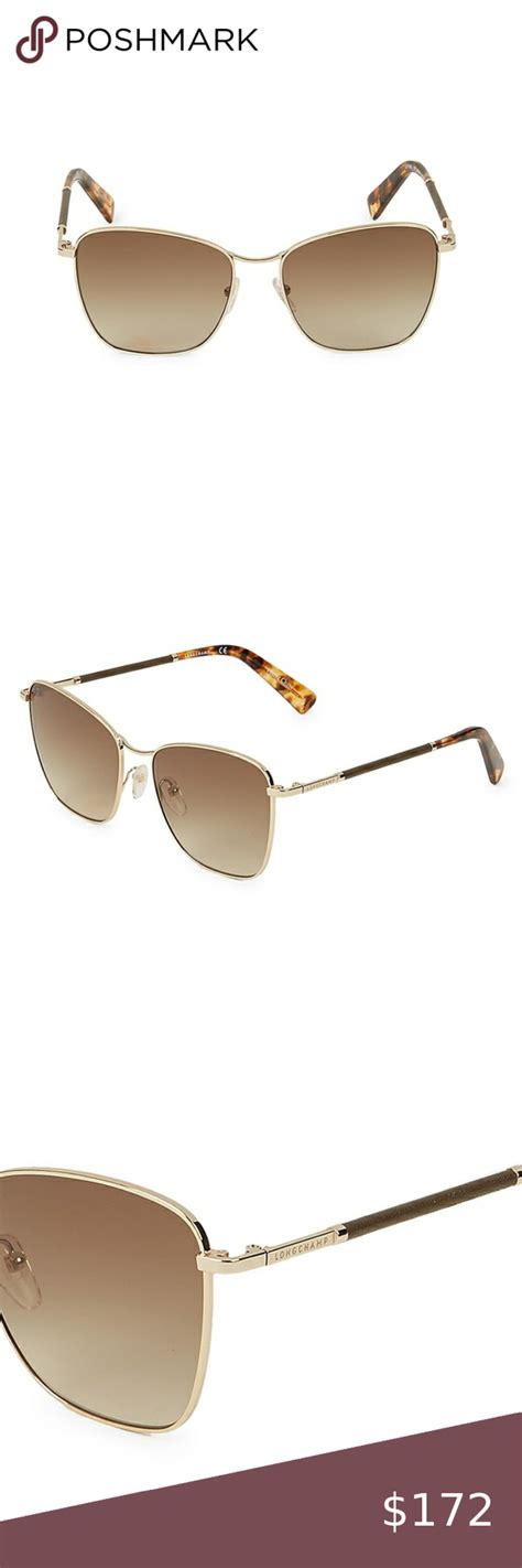 longchamp round metal sunglasses gold.